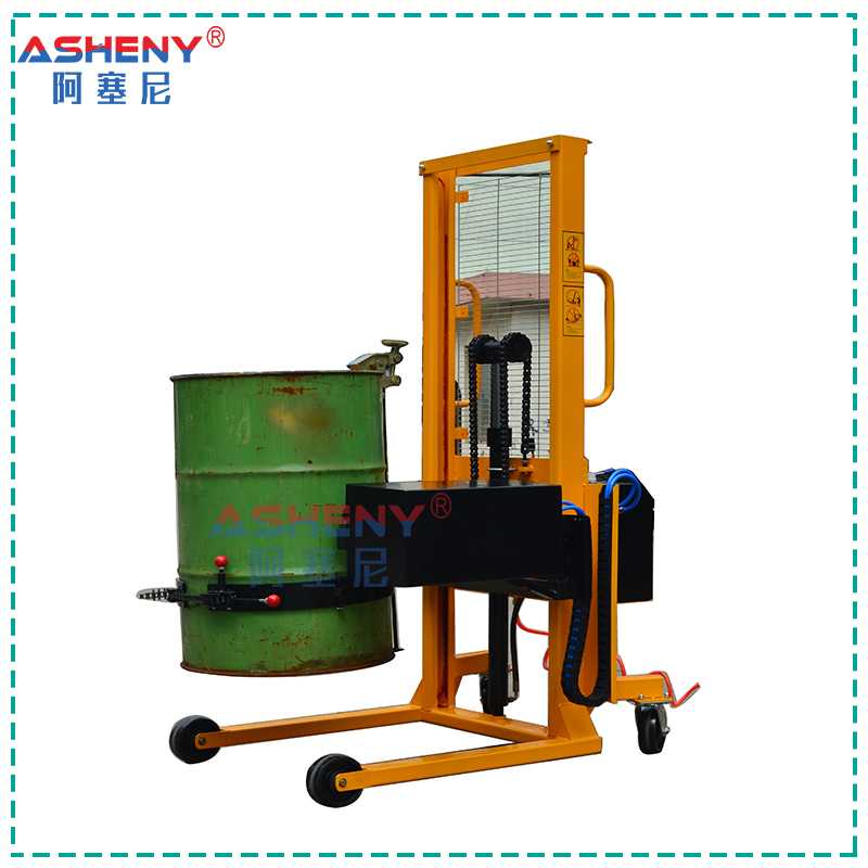ASN-350AR55加侖氣動油桶倒料車防爆200L油漆涂料油桶翻轉(zhuǎn)裝卸車