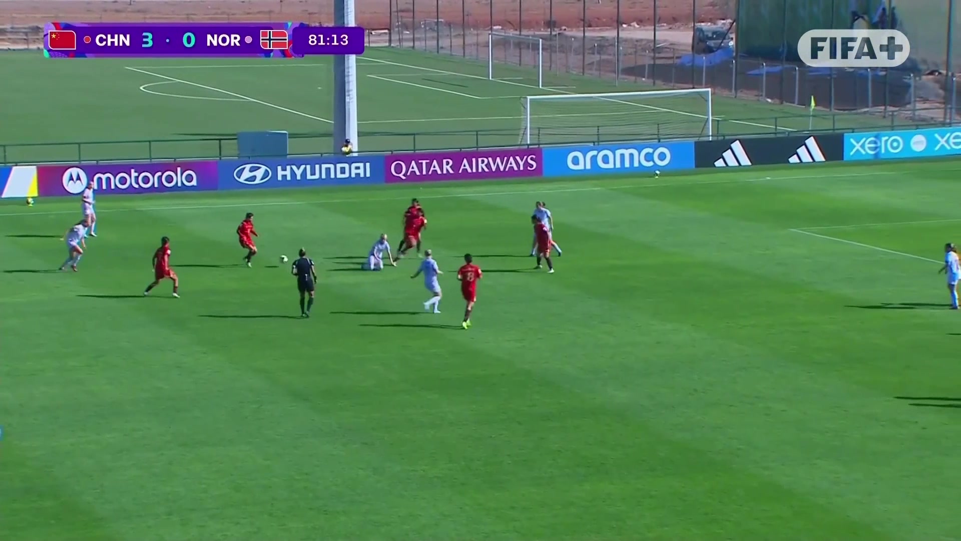 太強了?方珍珠單刀破門U17中國女足4-0領先挪威